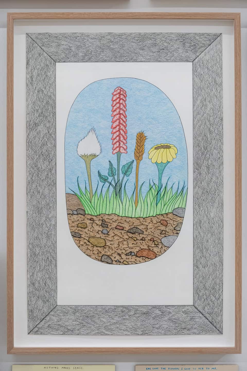 Nicotye Samuyalie, Untitled, 2019, 660×254mm / 26×10in coloured pencil, ink